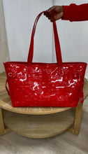 Load image into Gallery viewer, Delta Sigma Theta Embossed PU Leather Tote Bag (PRE-ORDER)