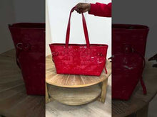 Load and play video in Gallery viewer, Delta Sigma Theta Embossed PU Leather Tote Bag
